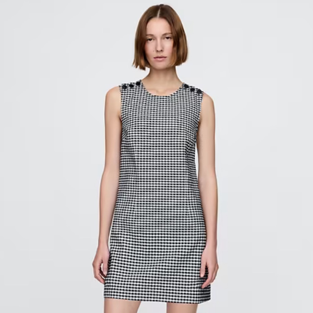 NEW Gap × DÔEN Gingham Denim Mini Dress in Blue Gingham